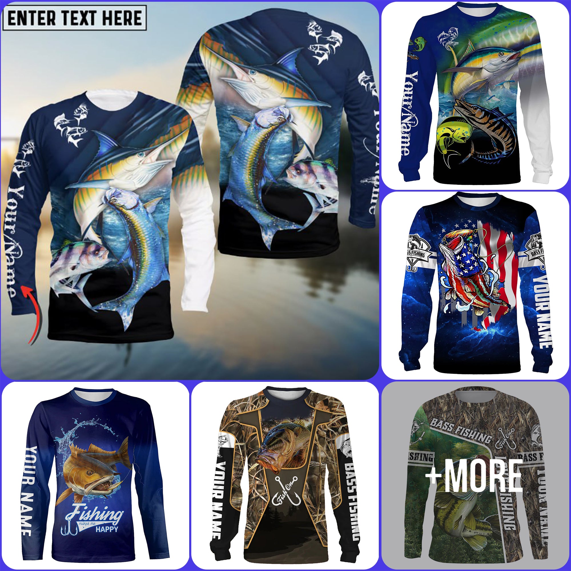 Fishing 3D Tees