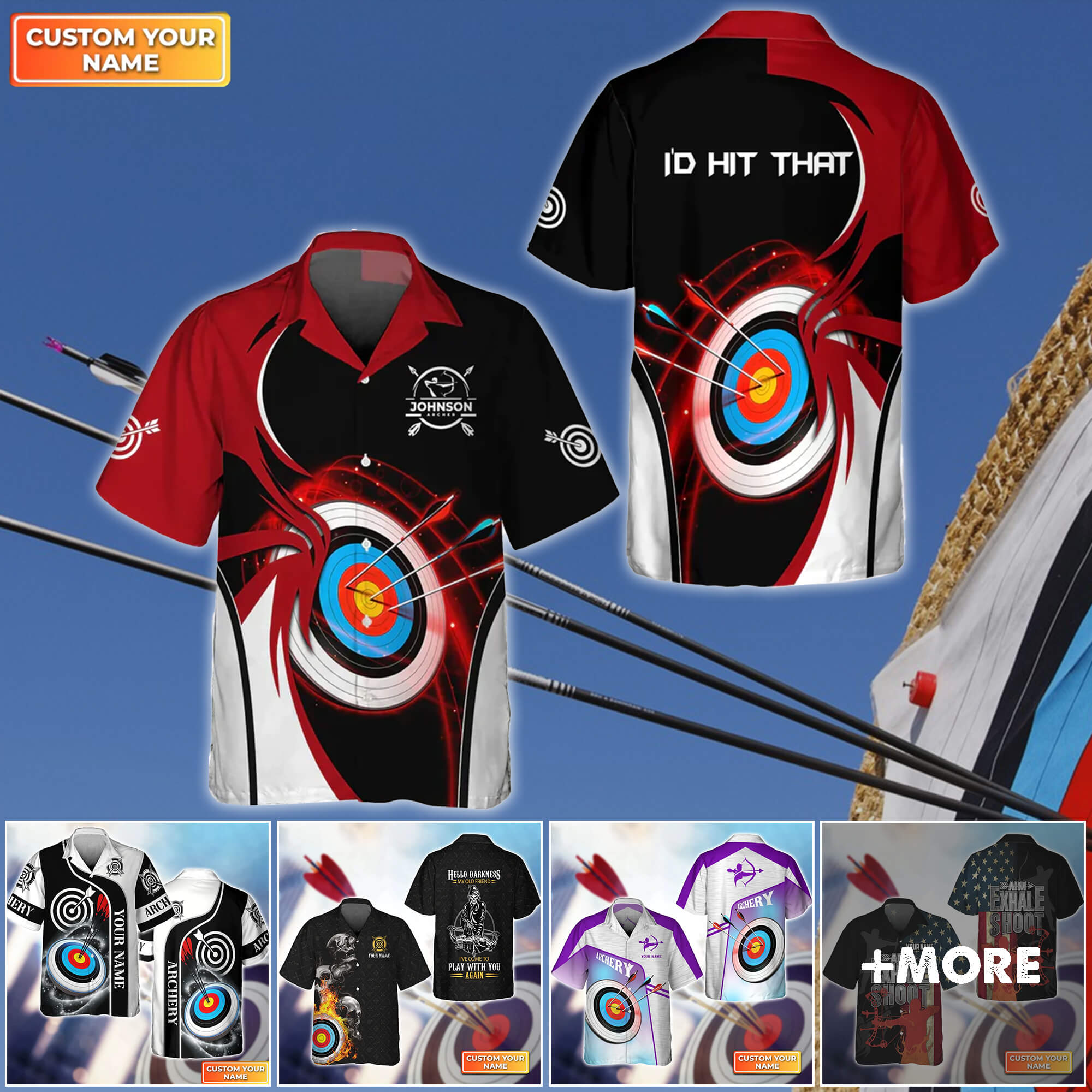 W Collection Archery Hawaiian Shirts