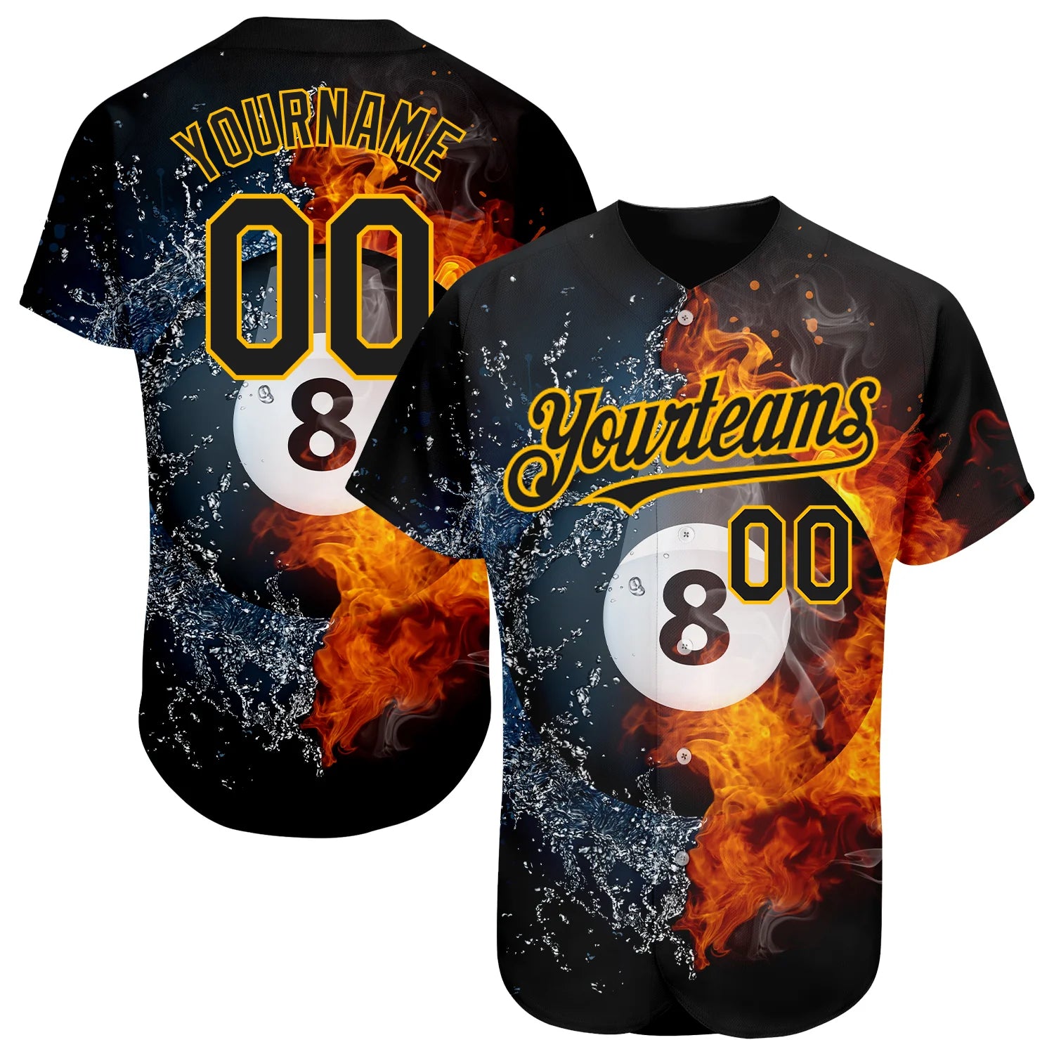 Maxcorners Billiard Lovers Baseball Jersey Shirt