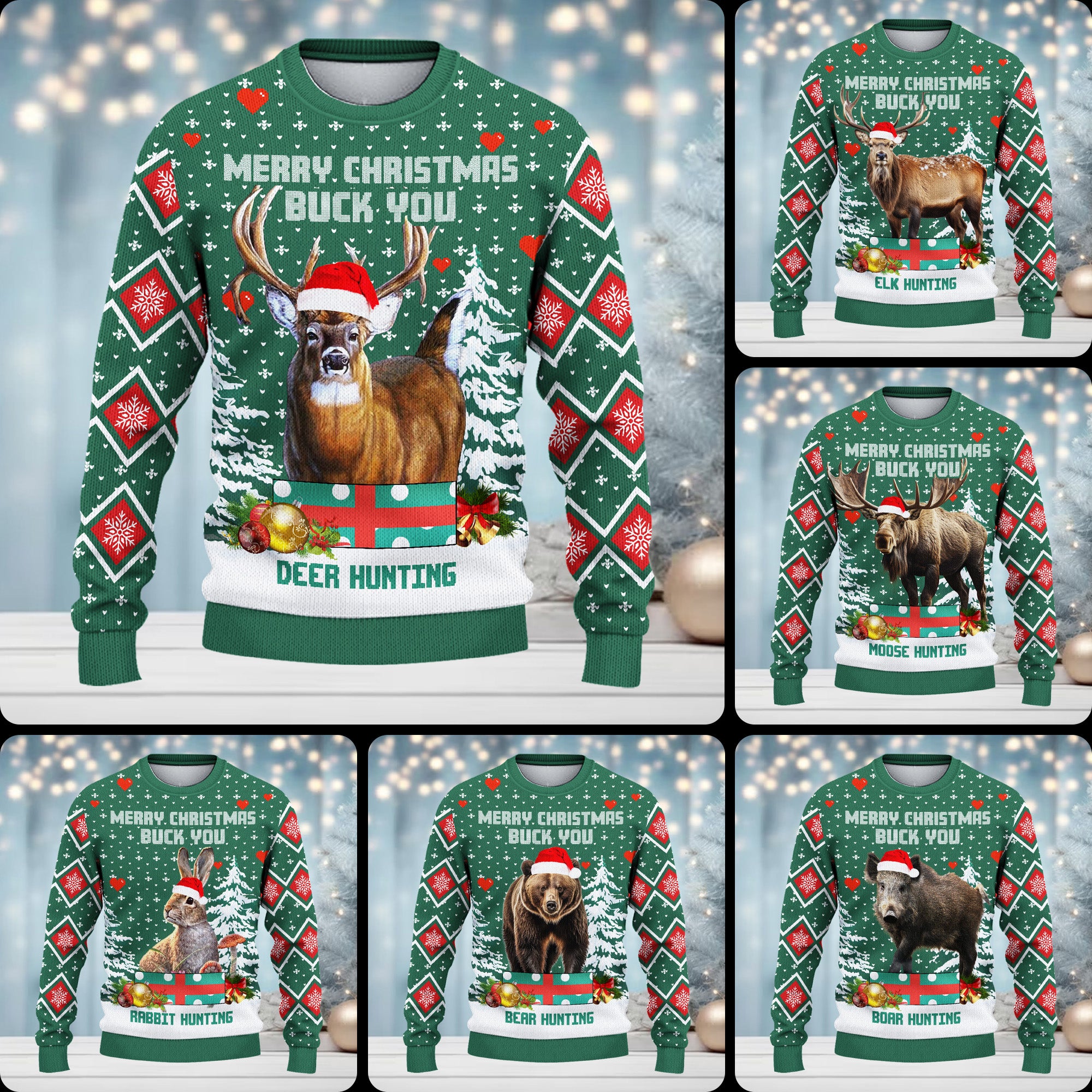 Hunting Christmas Sweater