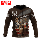Maxcorners Deer Hunting Season Custom Name Shirt 3D All Over Printed Clothes