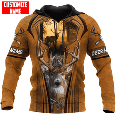 Maxcorners Deer Hunting Shirts Custom Name Shirt 3D All Over Printed Clothes