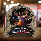 Maxcorners Pride Loralle PAPA Hunting Personalized Hats 3D Multicolored