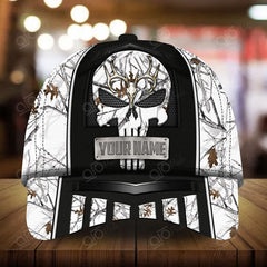 Maxcorners Best Skull Deer Hunting Personalized Hats 3D Multicolored