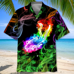 Maxcorners SCUBA DIVING Colorful Hawaiian Shirt