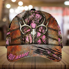 Maxcorners Skull Deer Hunting Steel Pattern 3D Multicolor Personalized Cap