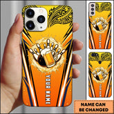Maxcorners Bowling Beer Ball Pins Wheat Tribal Pattern Personalized Name Phone Case