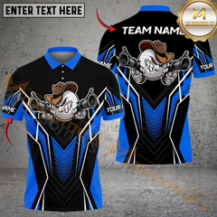 Maxcorners Gunshot Swing Funny Golf Polo Shirt, Customized Name & Team Name 3D Shirts (4 Colors)