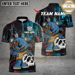 Maxcorners Darts Halloween Bear With Dartboard Multicolor Customized Name, Team Name 3D Shirts