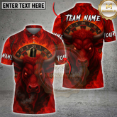 Maxcorners Darts Firestorm Bullseye Personalized Name, Team Name Shirt