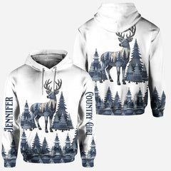 Maxcorners Country Girl, Personalized Hunting All Over Shirt, Personalized 3D Hoodie For Hunting Lover 2 TU2611