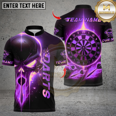 Maxcorners Darts Skull With Dartboard Multicolor Customized Name, Team Name 3D Shirts