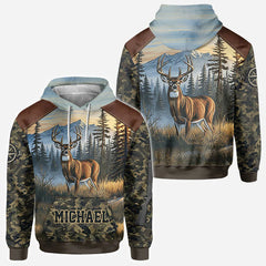 Maxcorners Love Hunting, Personalized Hunting All Over Shirt, Personalized 3D Hoodie For Hunting Lover 5 TU2611