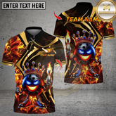 Maxcorners Bowling Crown Flame Multioptions Personalized Name, Team Name Unisex 3D Shirts