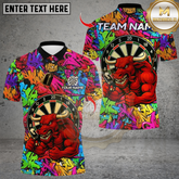 Maxcorners Darts Muscle Bull With Dartboard Multicolor Customized Name, Team Name 3D Shirts
