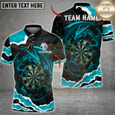 Maxcorners Darts Dragon With Dartboard Multicolor Customized Name, Team Name 3D Shirts