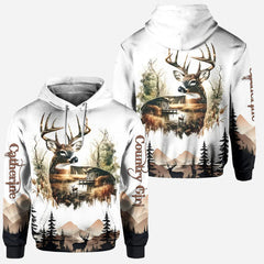 Maxcorners Personalized Hunting All Over Shirt, Personalized 3D Hoodie For Hunting Lover TU2611