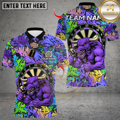 Maxcorners Darts Muscle Bull With Dartboard Multicolor Customized Name, Team Name 3D Shirts