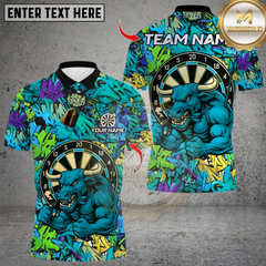 Maxcorners Darts Muscle Bull With Dartboard Multicolor Customized Name, Team Name 3D Shirts