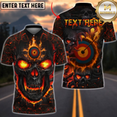 Maxcorners Archery Skull Magma Personalized Name, Team Name 3D Unisex Shirt