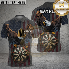 Maxcorners USA Pride Eagle Darts 2 Personalized Name, Team Name Shirt TU0207