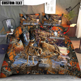 Maxcorners Hunting Deer Autunm Style Bedding Set 3D All Over Printed | Orange