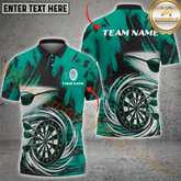 Maxcorners Colorful Wave Darts Jersey Multicolor Option Personalized Name, Team Name 3D Polo Shirt