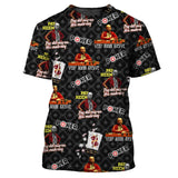 Rounders Teddy KGB Poker Pattern Polo Shirt - Men's Poker Club Shirts for Team