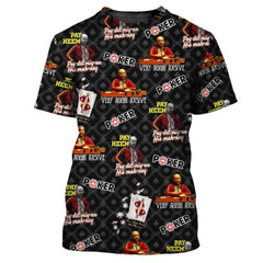 Maxcorners Rounders Teddy KGB Poker Pattern Polo Shirt - Men's Poker Club Shirts for TeamLM1009