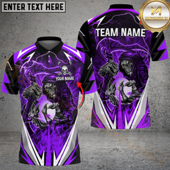 Maxcorners Golf Lightning Reaper Multicolor Customized Name, Team Name 3D Shirts