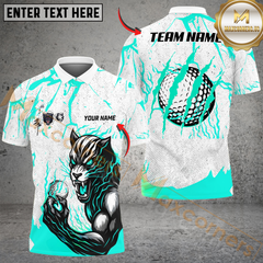 Maxcorners Savage Swing Golf Polo Shirt, Customized Name & Team Name 3D Shirts (4 Colors)