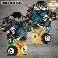 Maxcorners Billiard Bonehand Break Shot 9-Ball Edition Personalized Name 3D Unisex Shirt