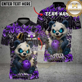 Maxcorners Bowling Graffiti Panda Multicolor Customized Name, Team Name 3D Shirts
