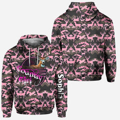 Maxcorners Country Girl, Personalized Hunting All Over Shirt, Personalized 3D Hoodie For Hunting Lover 6 TU2611