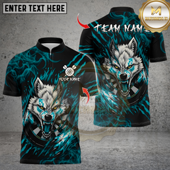 Maxcorners Darts Wolf Crack Multicolor Customized Name, Team Name 3D Shirts