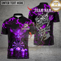 Maxcorners Darts Beer Dragon With Dartboard Multicolor Customized Name, Team Name 3D Shirts