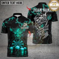 Maxcorners Darts Beer Dragon With Dartboard Multicolor Customized Name, Team Name 3D Shirts