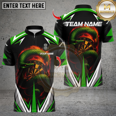 Maxcorners Fiery Snake With Dartboard Multicolor Customized Name, Team Name 3D Shirts