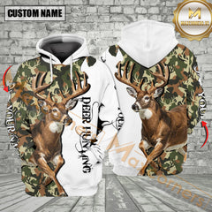 Maxcorners Custom Name White Camo Deer Hunting All Over Print Shirt
Best Gift For Hunter