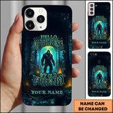 Maxcorners Artist Hunting - Hello Darkness My Old Friend Bigfoot Forest Night Personalized Name Phone Case