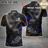 Maxcorners Eagle Thunder Lightning Darts Jersey Multicolor Option Customized Name, Team Name 3D Polo Shirt