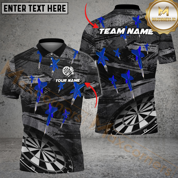 Maxcorners Darts Grunge Arrow Rain Multicolor Options Personalized Name, Team Name 3D Shirt
