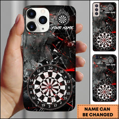 Maxcorners Darts Shattered Glass Dartboard Personalized Name Phone Case