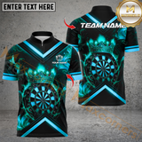 Maxcorners Premium Golden Dartboard With Crown Darts Multioptions Personalized Name, Team Name Unisex 3D Shirts