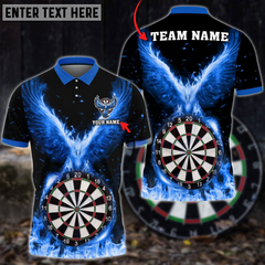 Maxcorners Darts Rebirth Flame Phoenix Multicolor Customized Name, Team Name 3D Shirts