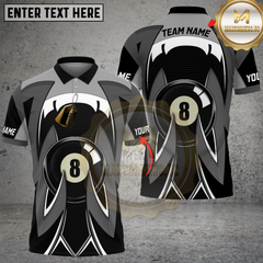 Maxcorners Billiards Sharp Claw Multicolor Customized Name, Team Name 3D Shirt
