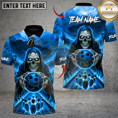 Maxcorners Bowling Hellfire Strike Multicolor Customized Name, Team Name 3D Shirts