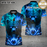 Maxcorners Bowling Electric Bear Lightning Energy Design Multi Options Personalized Name Team Name 3D Shirt