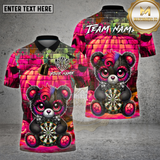 Maxcorners Dartboard Gothic Teddy Bear Brick Wall Design Multi Options Personalized Name Team Name 3D Shirt