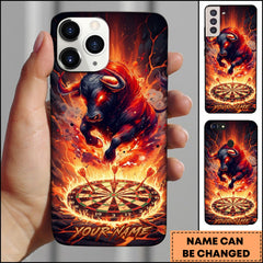 Maxcorners Darts Fire Bull Dartboard Personalized Name Phone Case